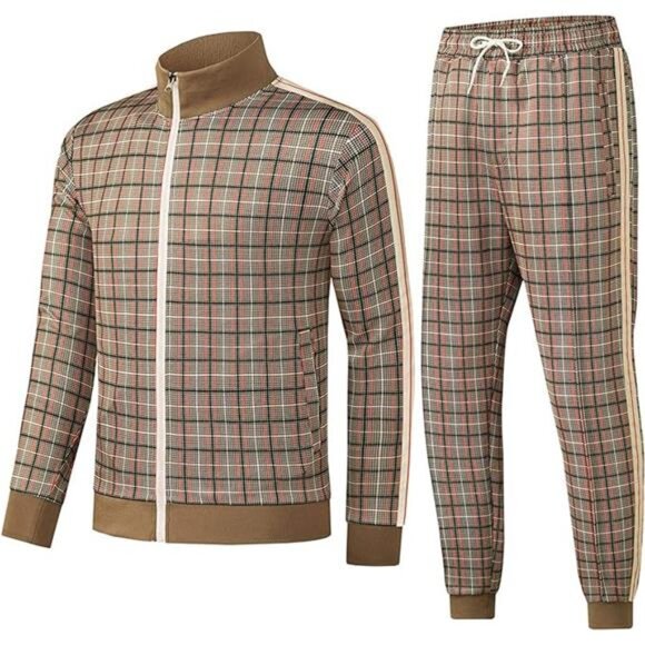 Men's Casual Tracksuits Long Sleeve Jogging Suits Sweatsuit Sets Track Jackets - Picture 6 of 6